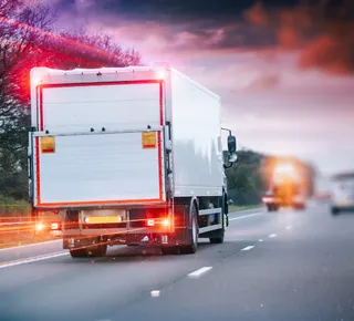 Truck on highway
